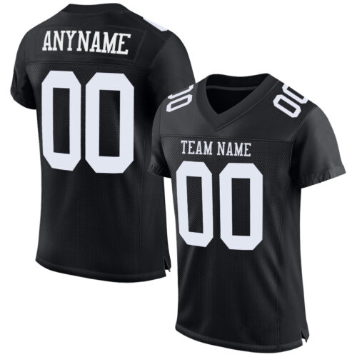 Black1057_6bcb225c-fb10-43ea-9c10-e9dc6ed37721 Custom Black White Mesh Authentic Football Jersey