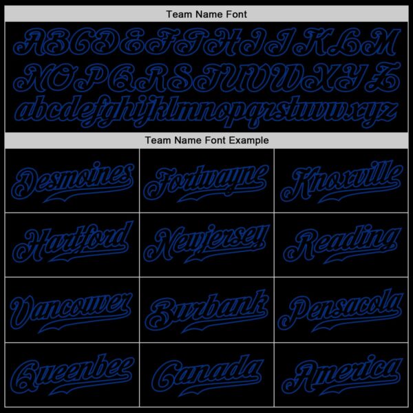 Custom Black Black-Royal Authentic Baseball Jersey