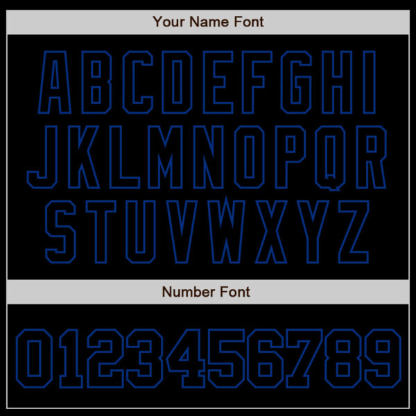 Custom Black Black-Royal Authentic Baseball Jersey