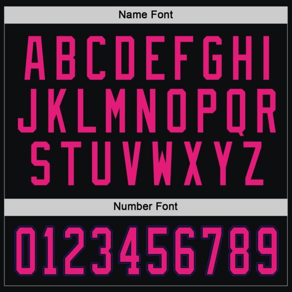 Custom Black Hot Pink-Dark Purple Hockey Jersey