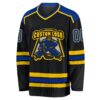 Custom Black Royal-Gold Hockey Jersey