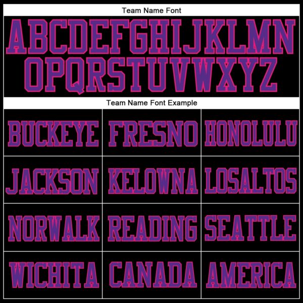 Custom Black Hot Pink-Purple Mesh Authentic Football Jersey