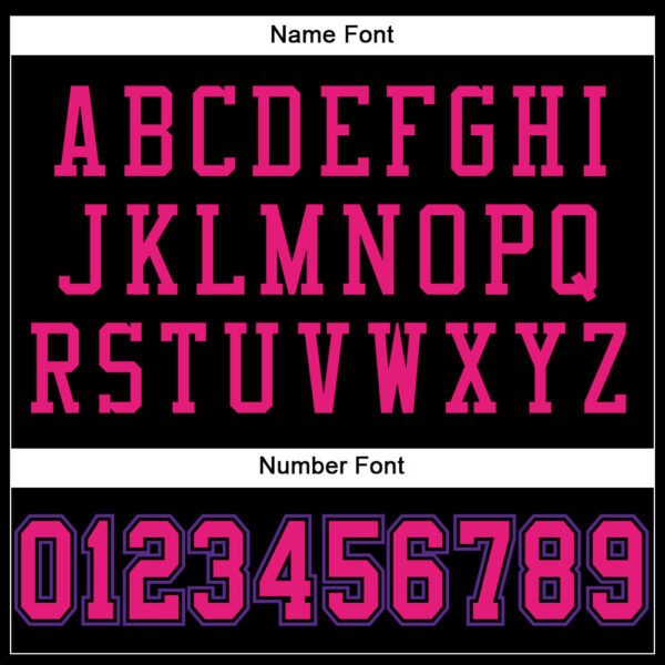 Custom Black Hot Pink-Purple Mesh Authentic Football Jersey