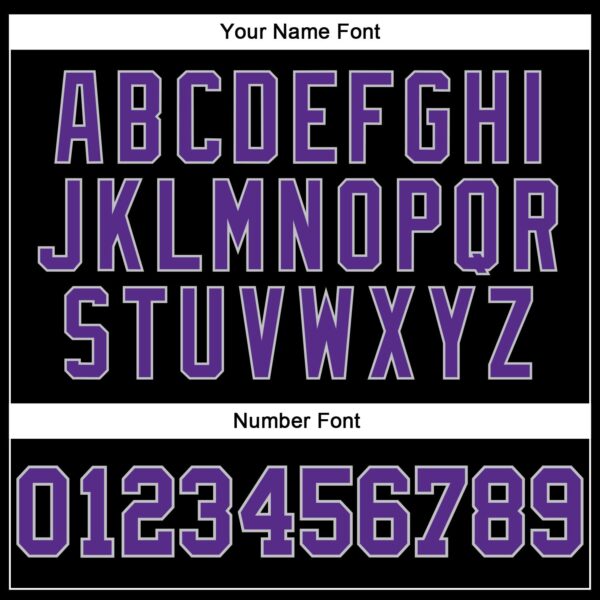 Custom Black Purple-Gray Authentic Throwback Basketball Jersey