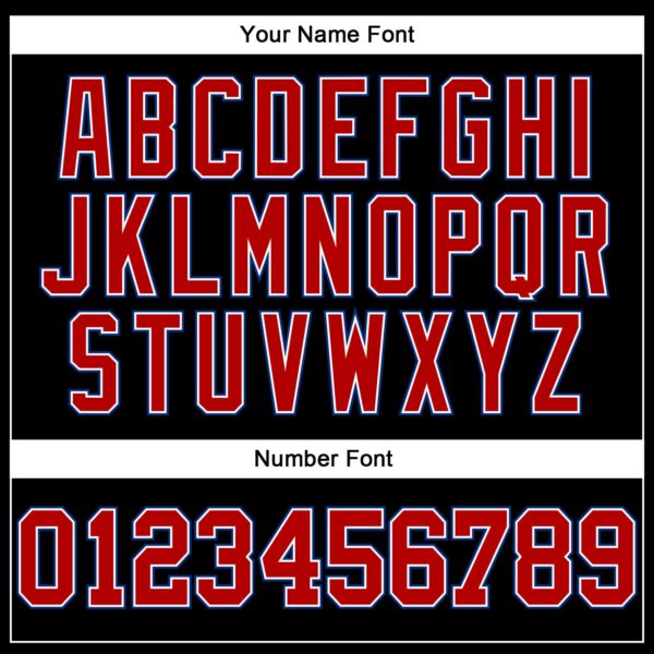 Custom Black Red-Royal Authentic Throwback Basketball Jersey