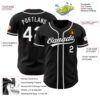 Custom Black White Authentic Baseball Jersey