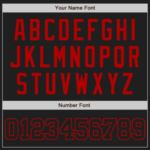 Custom Black Black-Red Authentic Baseball Jersey