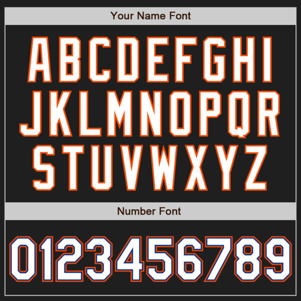 Custom Black White Royal-Orange Authentic Baseball Jersey