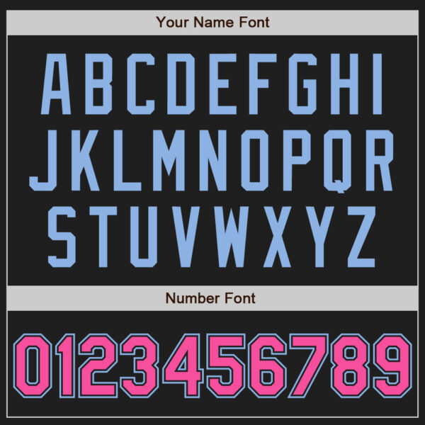 Custom Black Pink-Light Blue Authentic Baseball Jersey