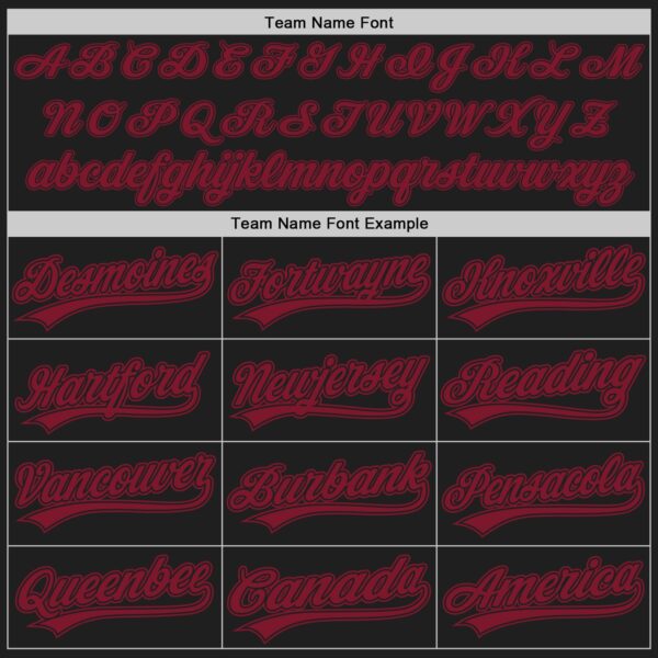 Custom Black Crimson Authentic Baseball Jersey