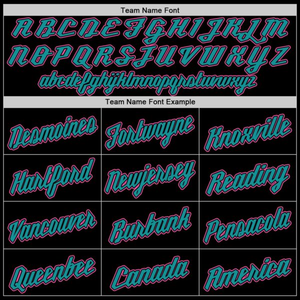 Custom Black Pink-Teal Authentic Baseball Jersey