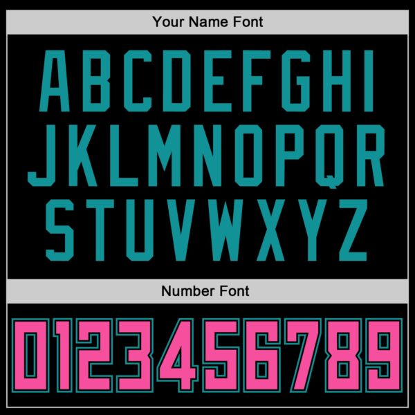 Custom Black Pink-Teal Authentic Baseball Jersey