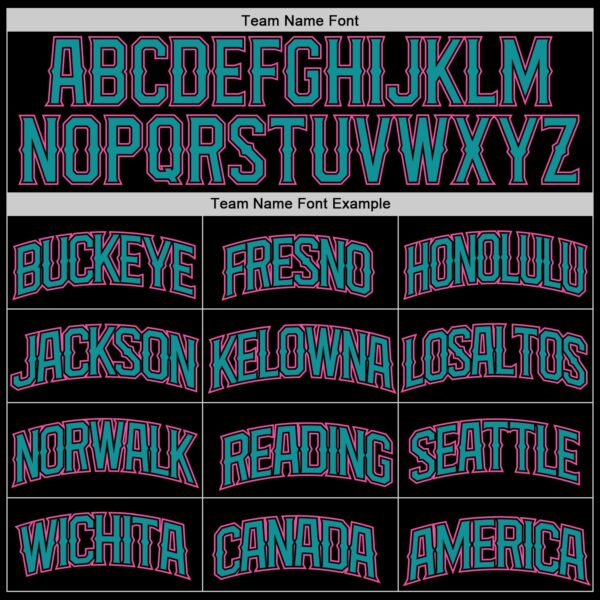 Custom Black Pink-Teal Authentic Baseball Jersey