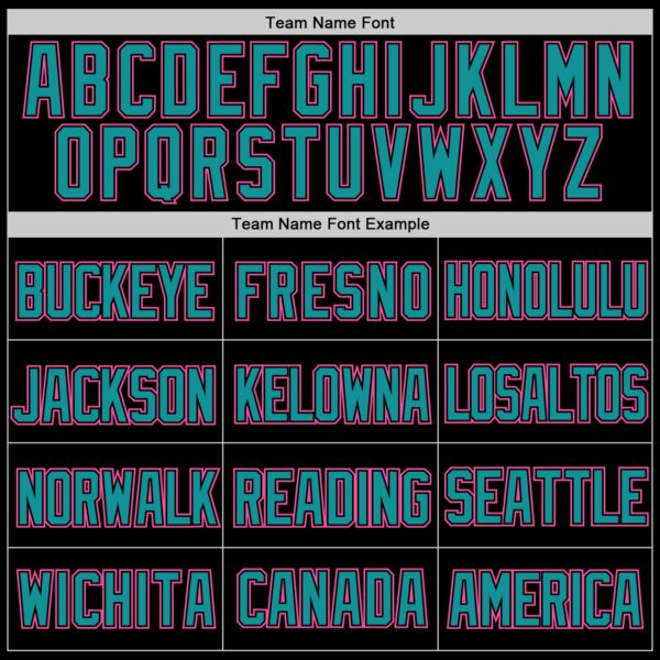 Custom Black Pink-Teal Authentic Baseball Jersey