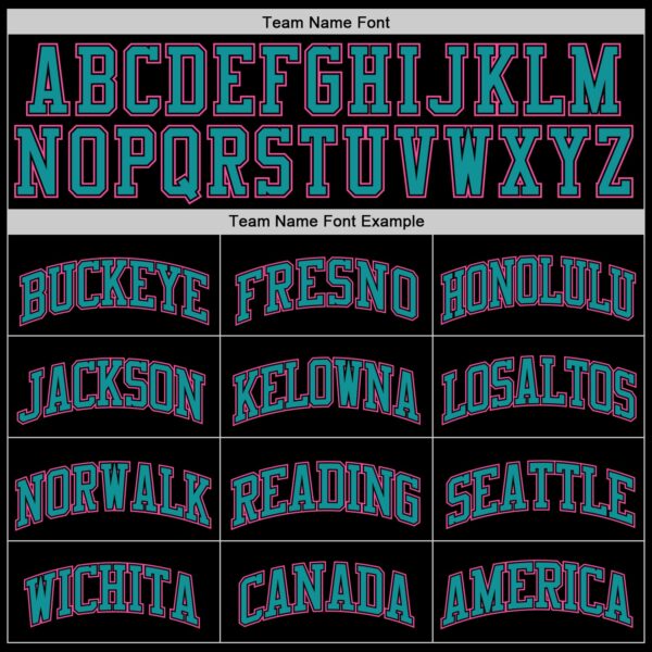 Custom Black Pink-Teal Authentic Baseball Jersey