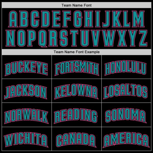 Custom Black Pink-Teal Authentic Baseball Jersey