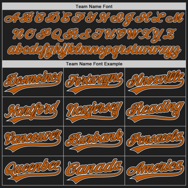 Custom Black Texas Orange-White Authentic Baseball Jersey
