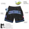 Custom Black Purple-Teal Authentic Throwback Basketball Shorts