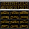 Custom Black Gold Pinstripe Black-Gold Authentic Basketball Jersey