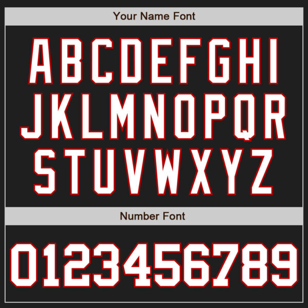 Custom Black White-Red Authentic Baseball Jersey