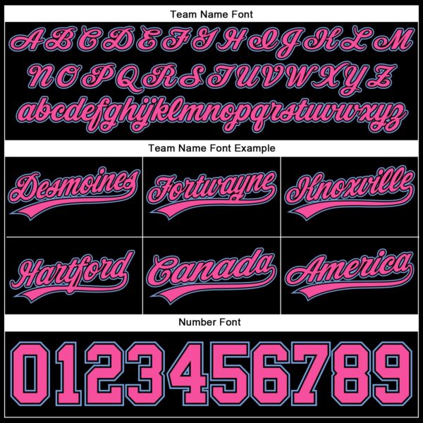 Custom Black Pink-Light Blue Authentic Throwback Basketball Shorts