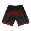 Custom Black Red Authentic Throwback Basketball Shorts