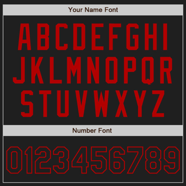 Custom Black Red Pinstripe Black Authentic Baseball Jersey