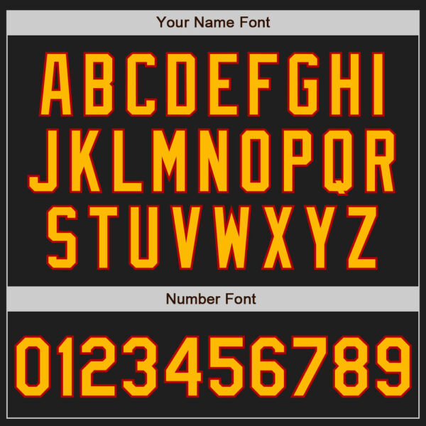 Custom Black Gold Pinstripe Gold-Red Authentic Baseball Jersey