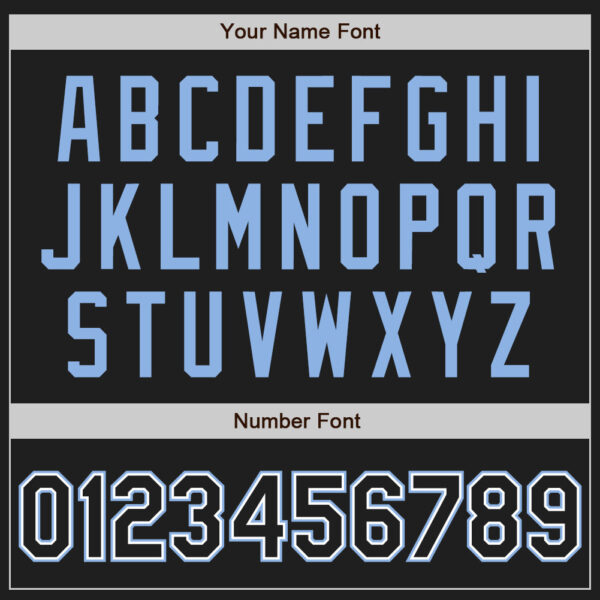 Custom Black Light Blue Pinstripe Black-White Authentic Baseball Jersey