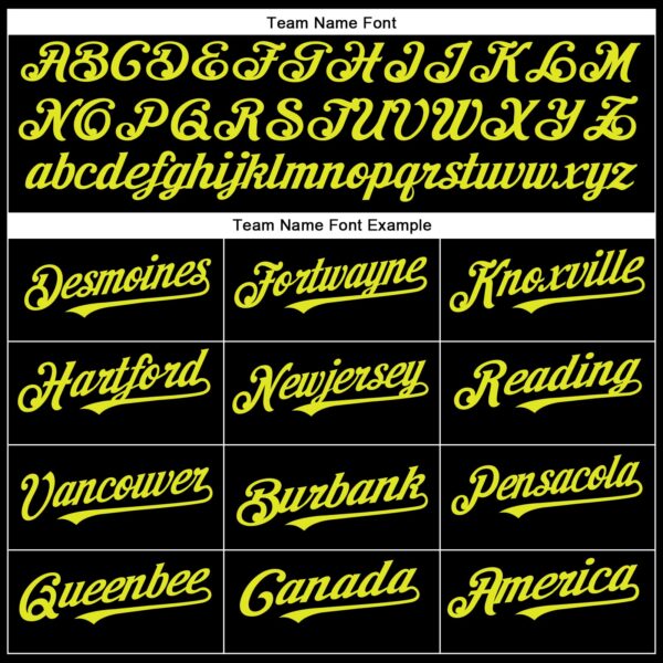 Custom Black Neon Yellow Authentic Baseball Jersey