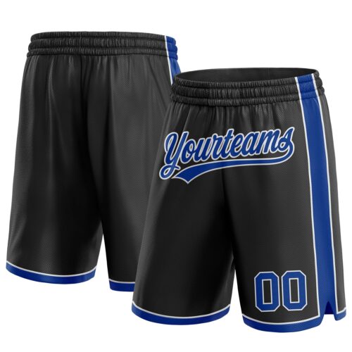 Black1479 Custom Black Royal-White Authentic Basketball Shorts
