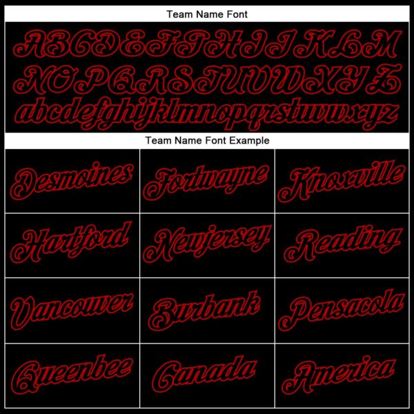 Custom Black Red Performance T-Shirt