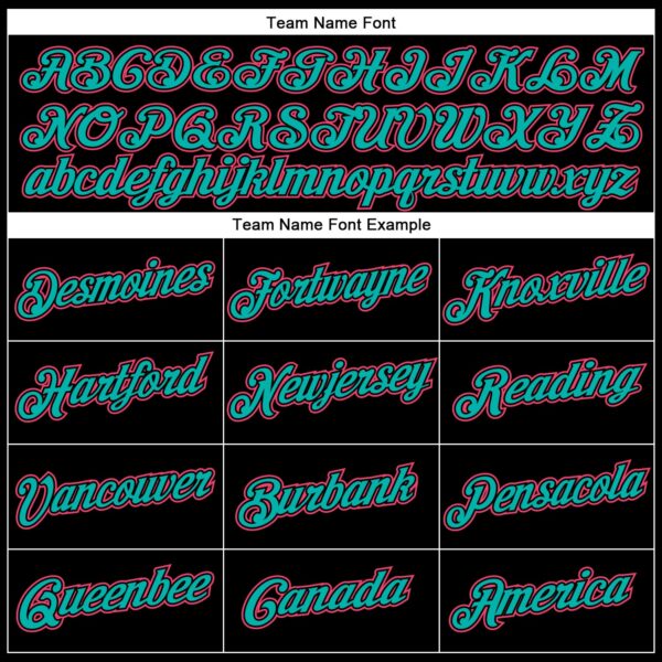 Custom Black Neon Pink-Aqua Performance T-Shirt