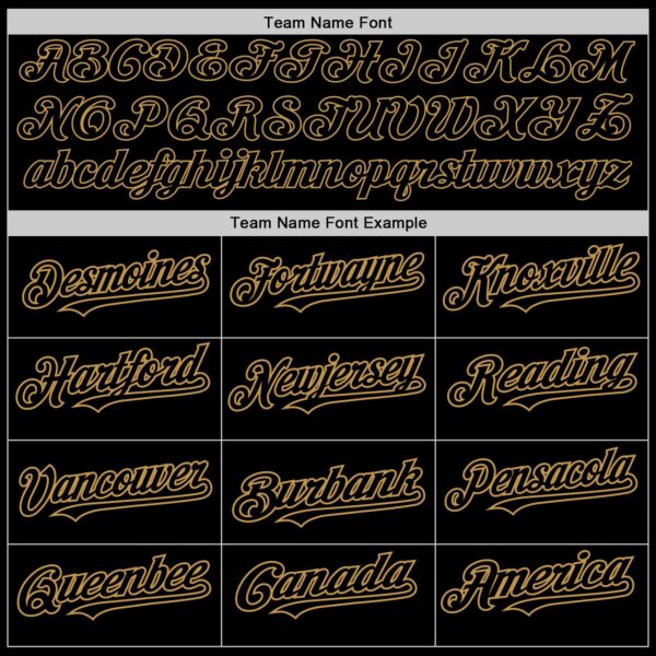 Custom Black Old Gold Authentic Baseball Jersey