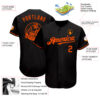 Custom Black Orange Authentic Baseball Jersey