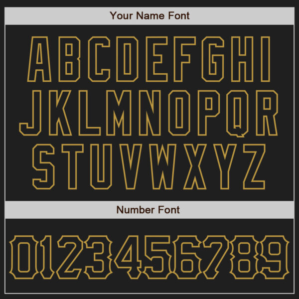 Custom Black Old Gold Pinstripe Old Gold Authentic Baseball Jersey