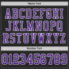 Custom Black Purple-White Mesh Authentic Football Jersey