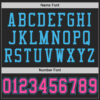 Custom Black Pink-Sky Blue Mesh Authentic Football Jersey