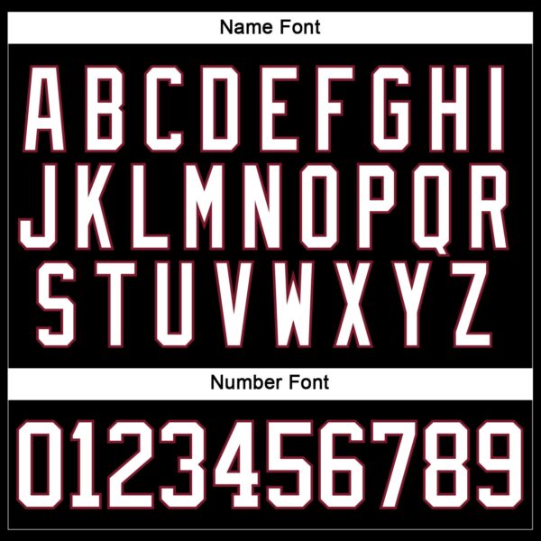 Custom Black White-Crimson Hockey Lace Neck Jersey