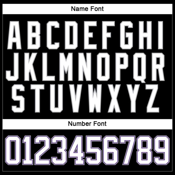 Custom Black White Purple-Gray Hockey Lace Neck Jersey