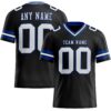 Custom Black White-Royal Authentic Football Jersey