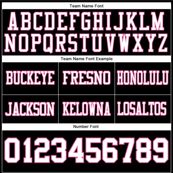 Custom Black White-Pink Authentic Football Jersey