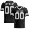 Custom Black White-Gray Authentic Football Jersey