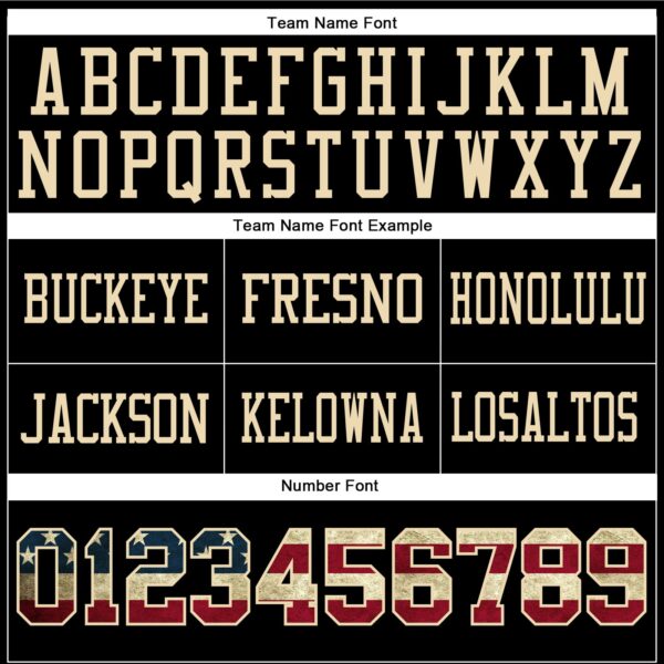 Custom Black Vintage USA Flag Crimson-City Cream Authentic Football Jersey