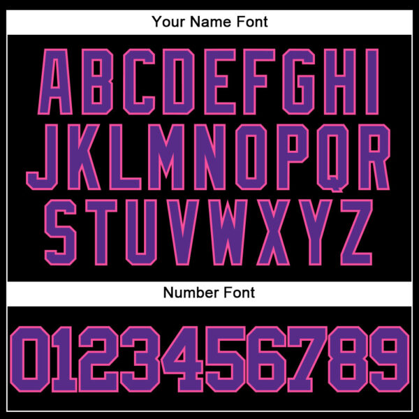 Custom Black Purple-Pink Authentic Baseball Jersey