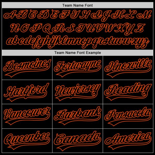 Custom Black Orange Authentic Throwback Baseball Jersey