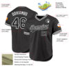 Custom Black White Authentic Throwback Baseball Jersey