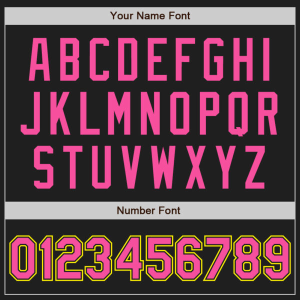 Custom Black Pink-Light Yellow Authentic Baseball Jersey