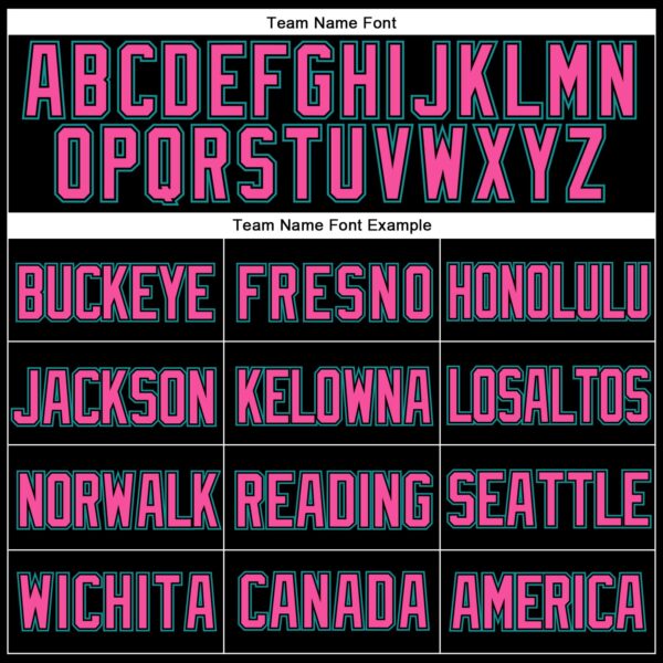 Custom Black Teal-Pink Mesh Authentic Throwback Baseball Jersey