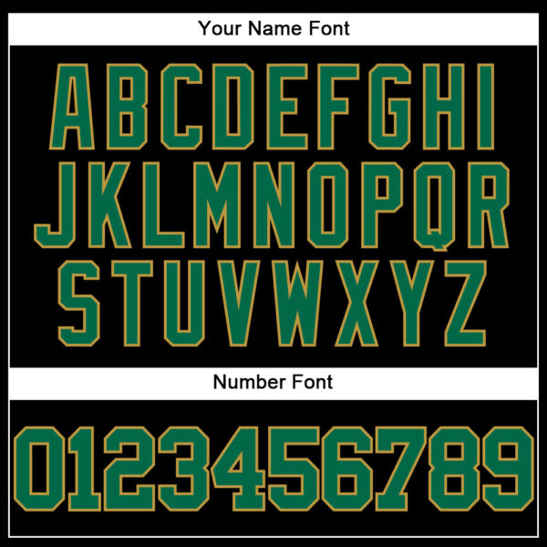 Custom Black Kelly Green-Old Gold Mesh Authentic Throwback Baseball Jersey